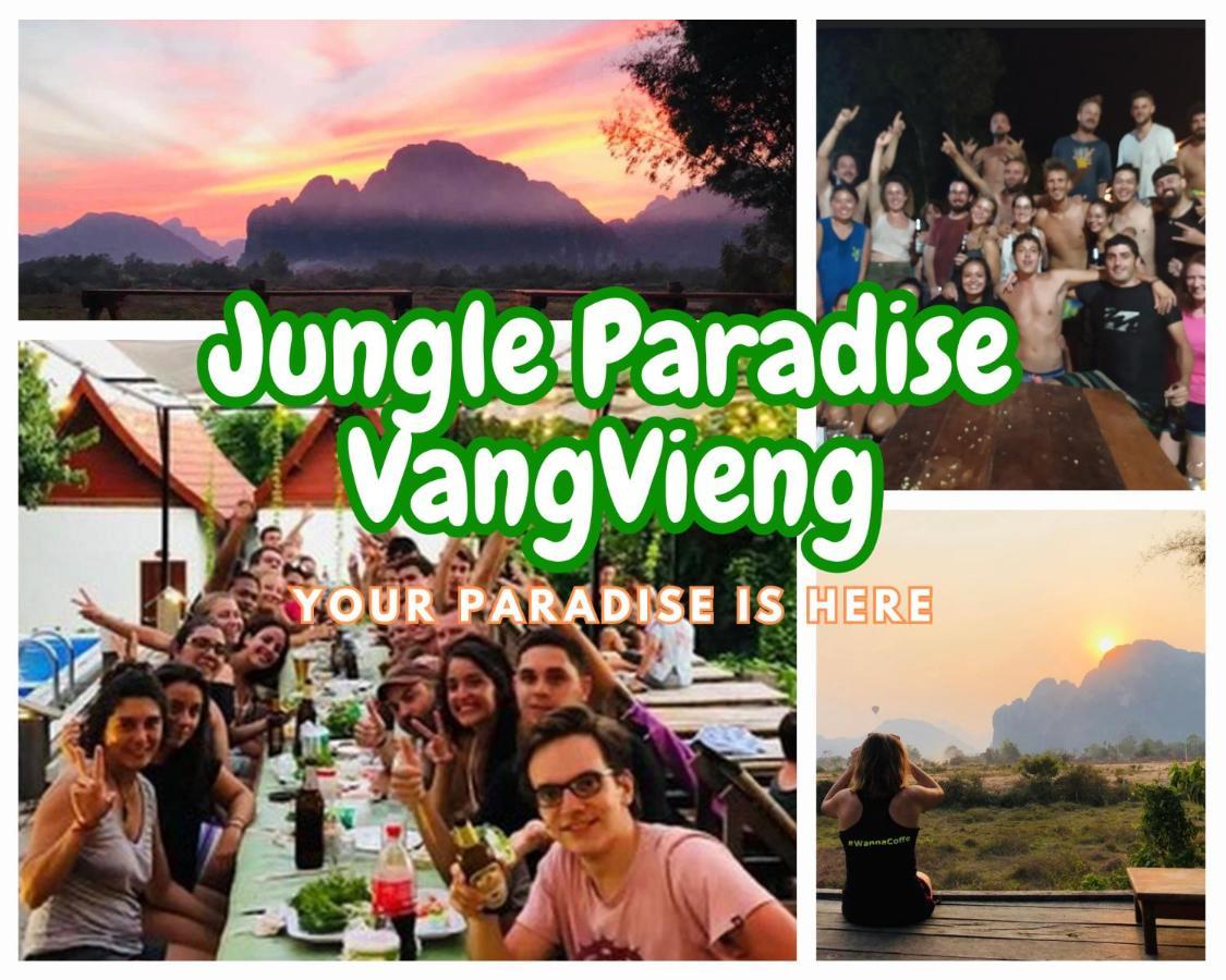Jungle Paradise Vangvieng - Bungalows فان فيان المظهر الخارجي الصورة